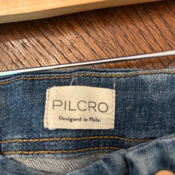 Pilcro Anthropologie The Leni Mid-RIse Tapered Barrel Jeans Size 27 - Picture 7 of 9